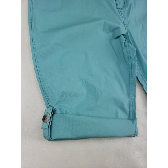 Woolrich Vista Point Eco Rich Capri Pants Teal Womens 12 Convertible Shorts - Picture 5 of 13